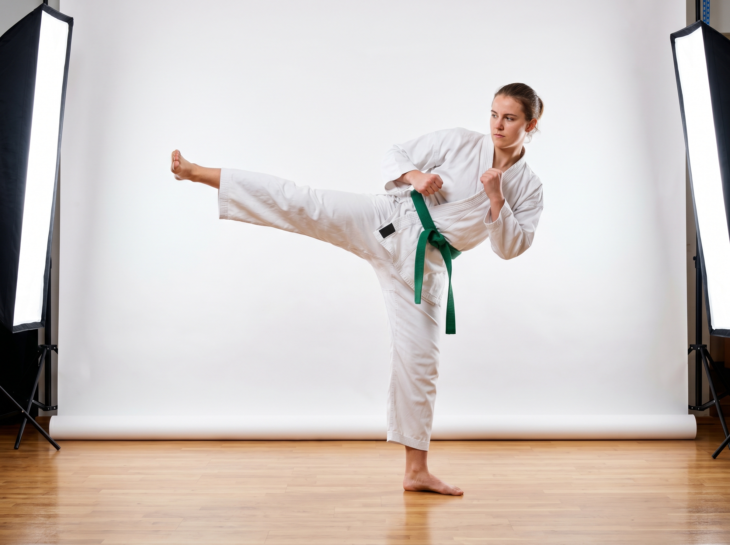 Martial arts action shot