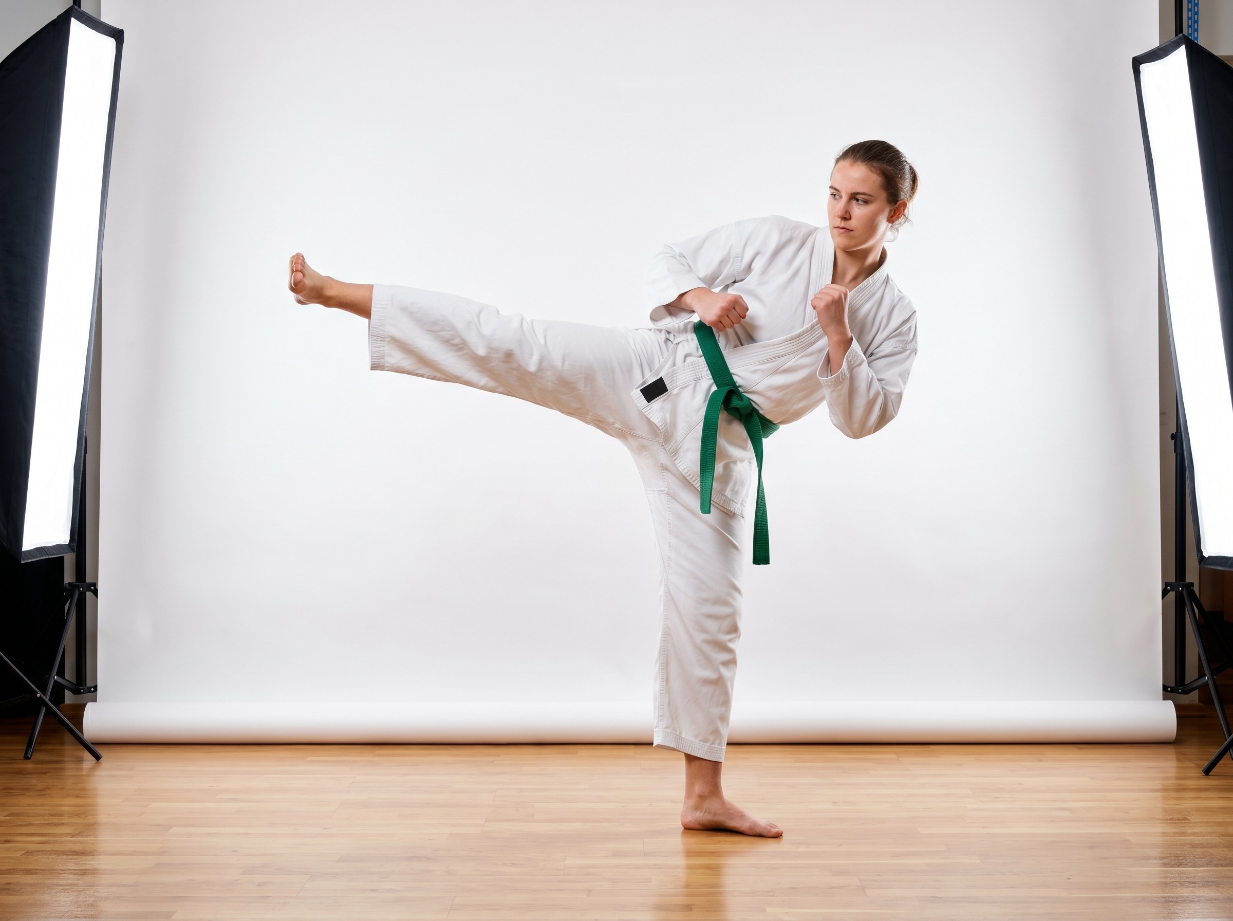 Martial arts action shot