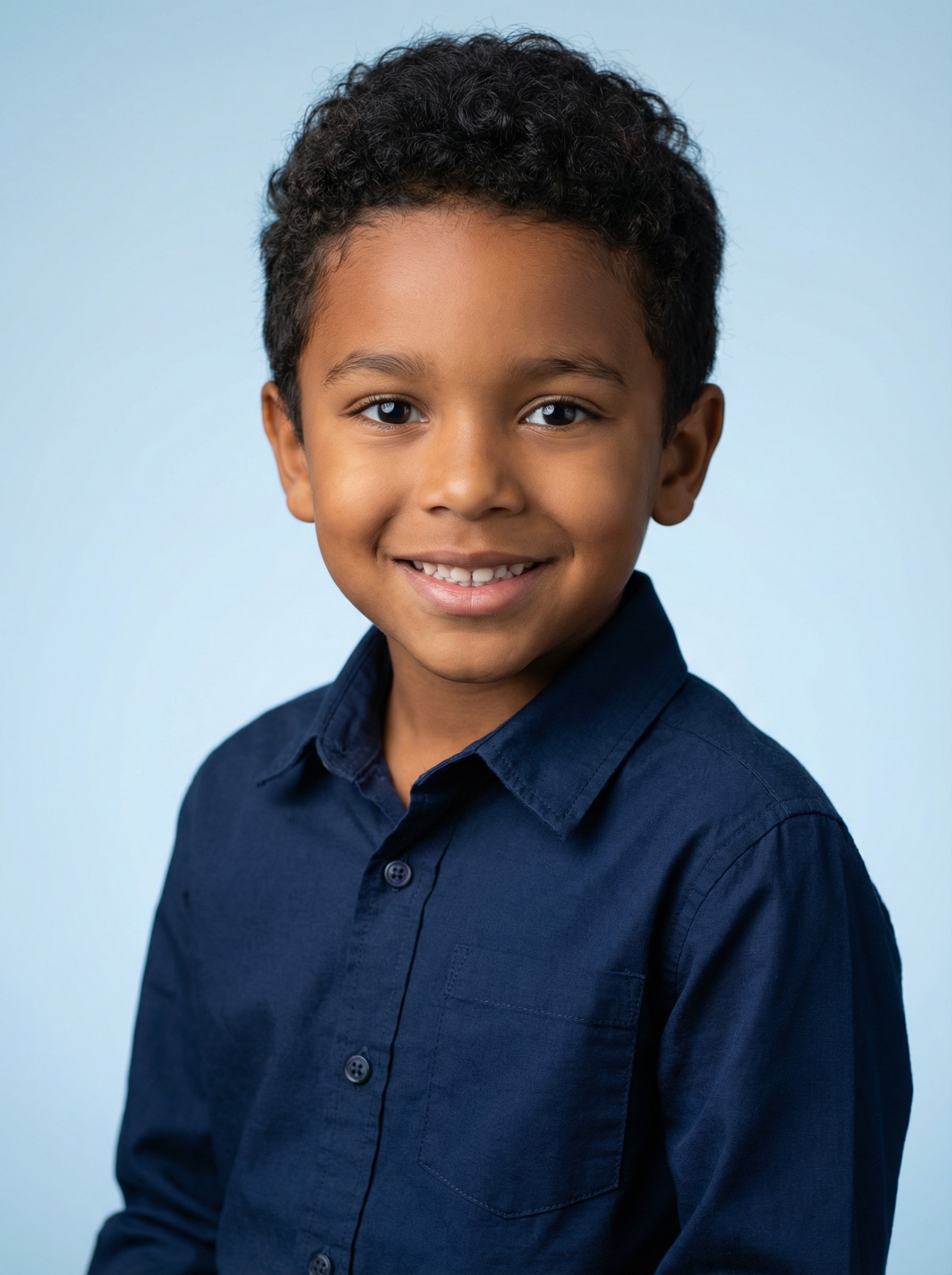 High school student portrait on clean backdrop